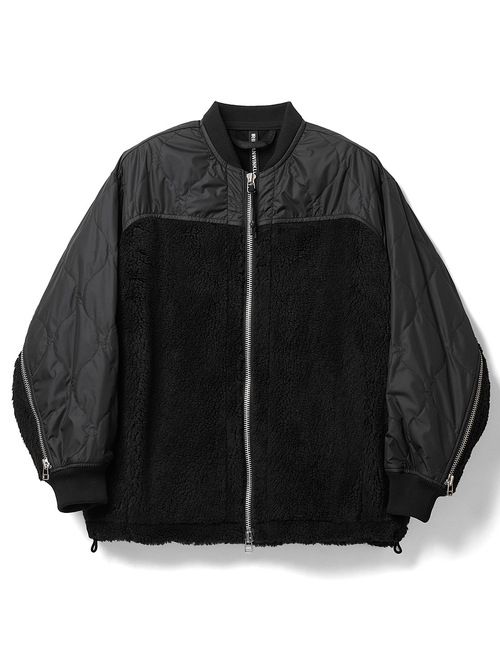 RIPVANWINKLE����åץ����󥦥��󥯥�/�ȥ������ʥܥ����㡼�� �� ����ƥ��� COMBINATION ZIP BOA JERSEY/BLACK