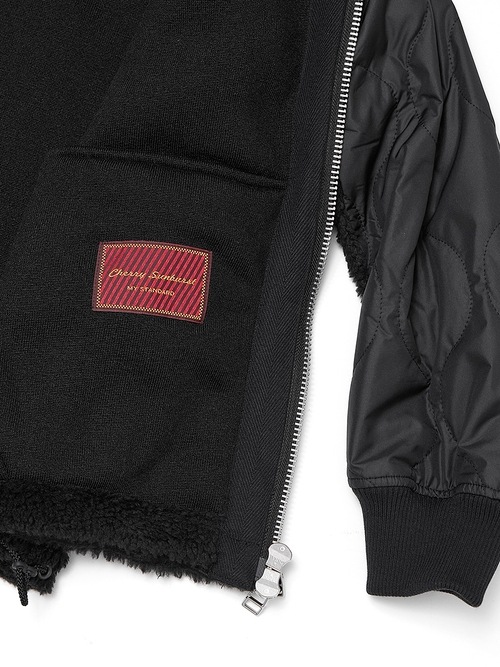 RIPVANWINKLE����åץ����󥦥��󥯥�/�ȥ������ʥܥ����㡼�� �� ����ƥ��� COMBINATION ZIP BOA JERSEY/BLACK