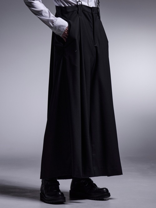 kiryuyrik������奦����奦/TWS Tropical Suspender Wise Tuck Slacks/Black.