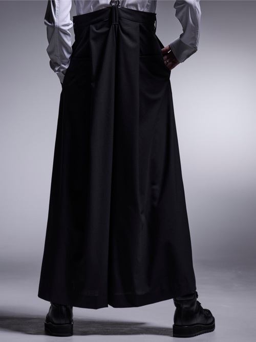 kiryuyrik������奦����奦/TWS Tropical Suspender Wise Tuck Slacks/Black.