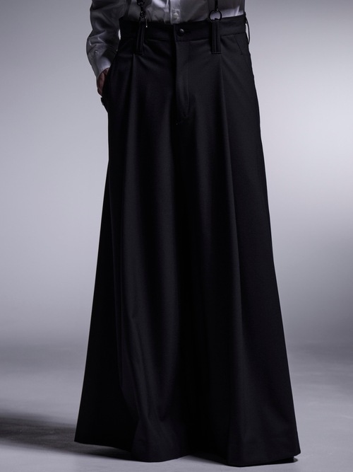 kiryuyrik������奦����奦/TWS Tropical Suspender Wise Tuck Slacks/Black.