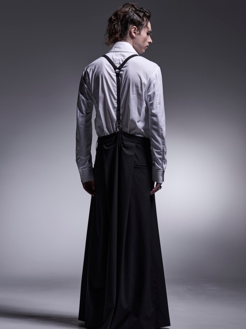 kiryuyrik������奦����奦/TWS Tropical Suspender Wise Tuck Slacks/Black.