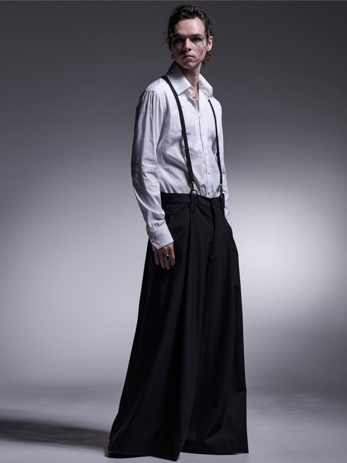 kiryuyrik������奦����奦/TWS Tropical Suspender Wise Tuck Slacks/Black.