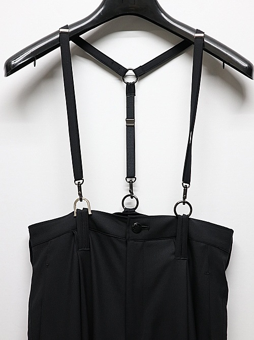 kiryuyrik������奦����奦/TWS Tropical Suspender Wise Tuck Slacks/Black.