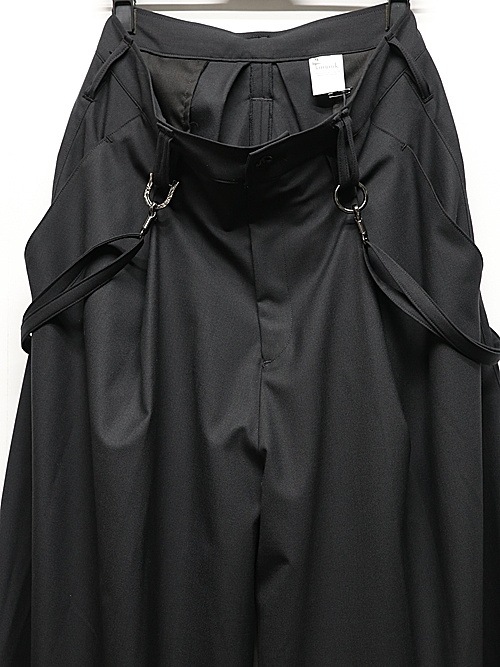 kiryuyrik������奦����奦/TWS Tropical Suspender Wise Tuck Slacks/Black.