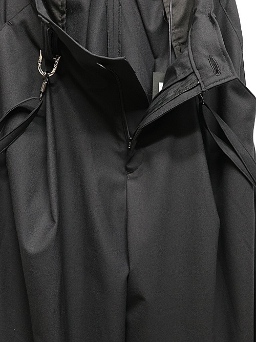 kiryuyrik������奦����奦/TWS Tropical Suspender Wise Tuck Slacks/Black.