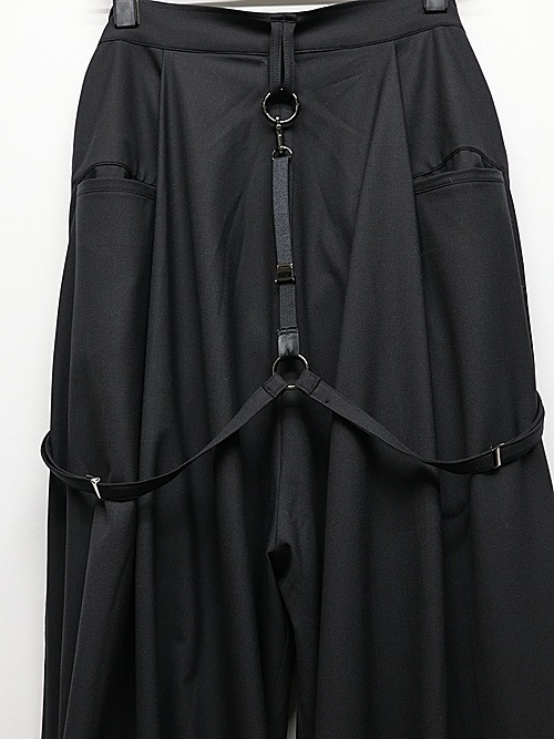 kiryuyrik������奦����奦/TWS Tropical Suspender Wise Tuck Slacks/Black.