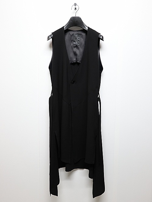 (ͽ���ʡ�5��6������ͽ��/kiryuyrik������奦����奦/Crape Long Flare Vest/Black