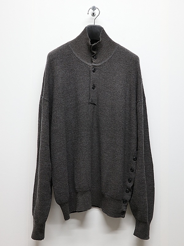 �㴰���The Viridi-anne���� ������ǥ�����/HIGH-GAUGE HENRY SWEATER/DARK GRAY
