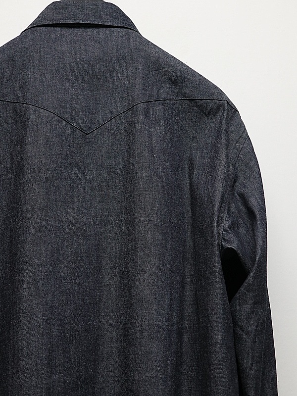 LAD MUSICIAN����å� �ߥ塼�������/6.5oz DENIM FRILL SHIRT/INDIGO ONE WASH