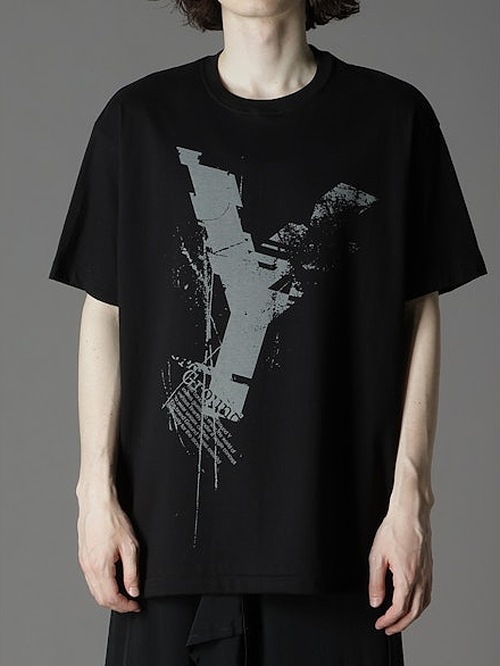 Ground Y�����饦��ɥ磻/20/cotton jesey Logo/BLACK