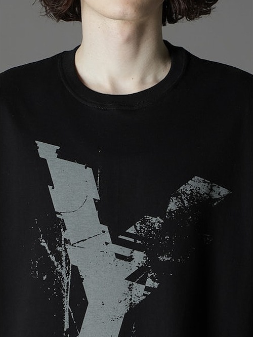 Ground Y�����饦��ɥ磻/20/cotton jesey Logo/BLACK