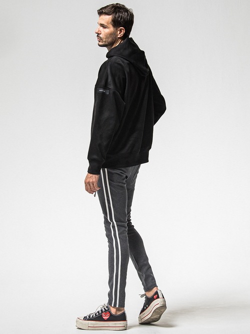 RESOUND CLOTHING���ꥵ����ɥ���������/suede loose hoodie/BLACK