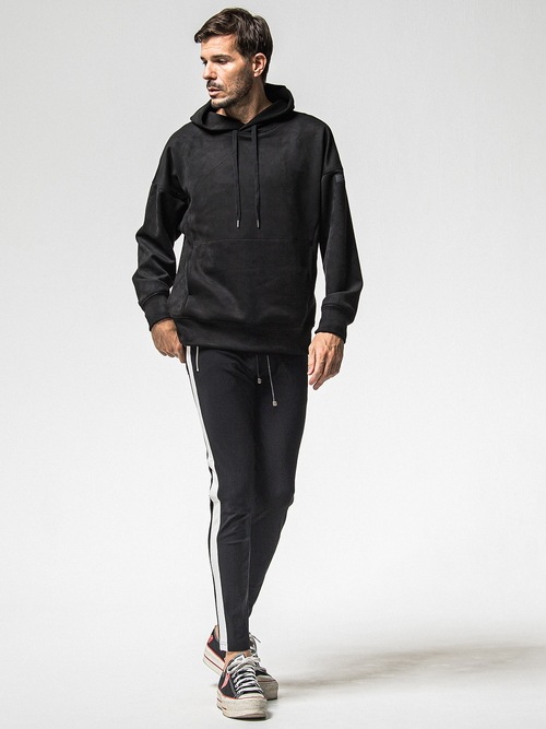 RESOUND CLOTHING���ꥵ����ɥ���������/suede loose hoodie/BLACK