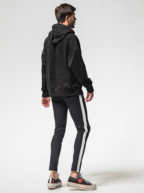 RESOUND CLOTHING���ꥵ����ɥ���������/suede loose hoodie/BLACK