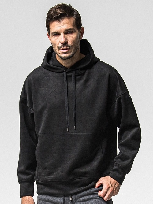 RESOUND CLOTHING���ꥵ����ɥ���������/suede loose hoodie/BLACK