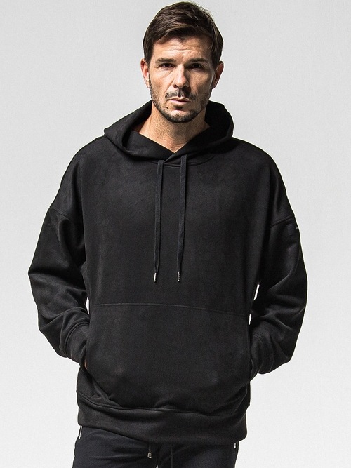RESOUND CLOTHING���ꥵ����ɥ���������/suede loose hoodie/BLACK