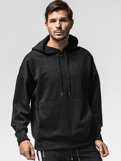 RESOUND CLOTHING���ꥵ����ɥ���������/suede loose hoodie/BLACK