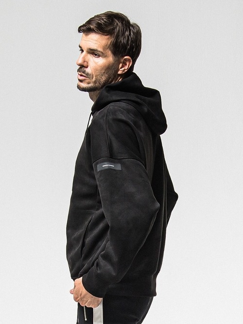 RESOUND CLOTHING���ꥵ����ɥ���������/suede loose hoodie/BLACK
