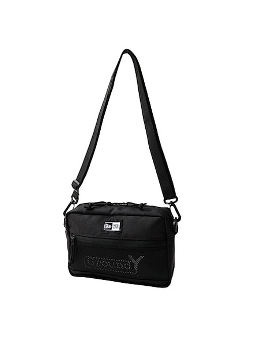 Ground Y�����饦��ɥ磻/NEWERA SHOULDER POUCH L GY LOGO BLK WHT/BLACK