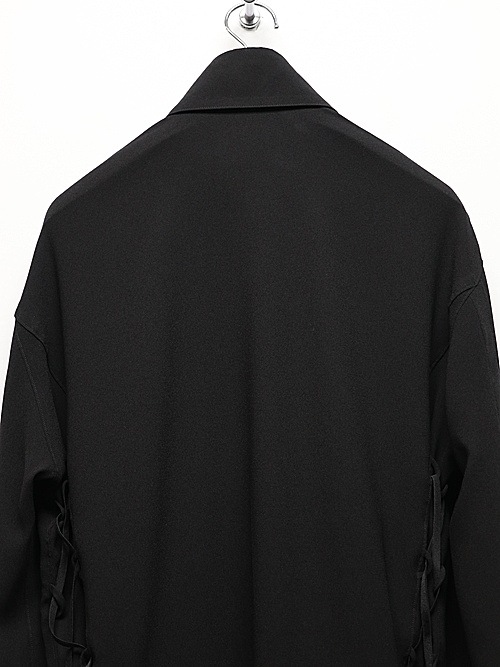 (ͽ���ʡ�5��6������ͽ��/kiryuyrik������奦����奦/Crape Lace Up Single Frill Shirts/Black