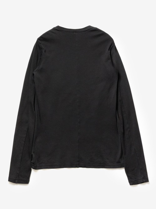 (ͽ���ʡ�7��8������ͽ��/ATTACHMENT�������å�����/BRUSHED YARN SMOOTH SLIM FIT L/S TEE/BLACK