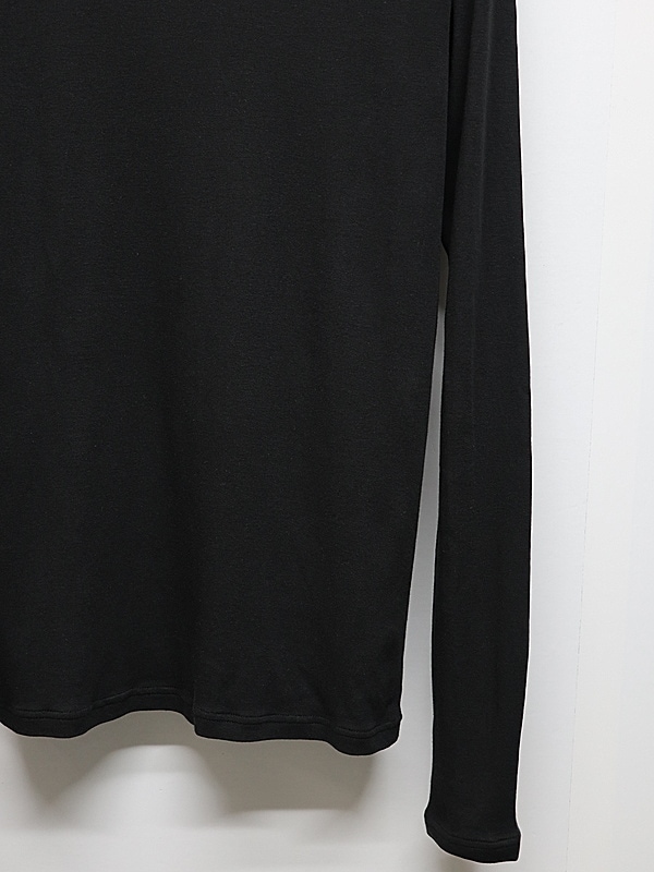 ATTACHMENT�������å�����/BRUSHED YARN SMOOTH SLIM FIT L/S TEE/BLACK