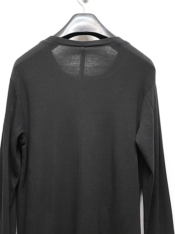 ATTACHMENT�������å�����/BRUSHED YARN SMOOTH SLIM FIT L/S TEE/BLACK