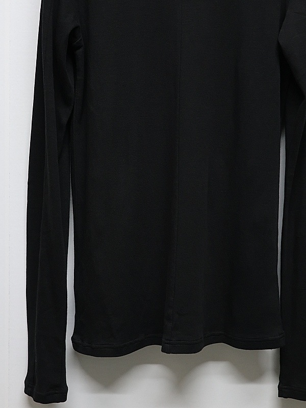 ATTACHMENT�������å�����/BRUSHED YARN SMOOTH SLIM FIT L/S TEE/BLACK