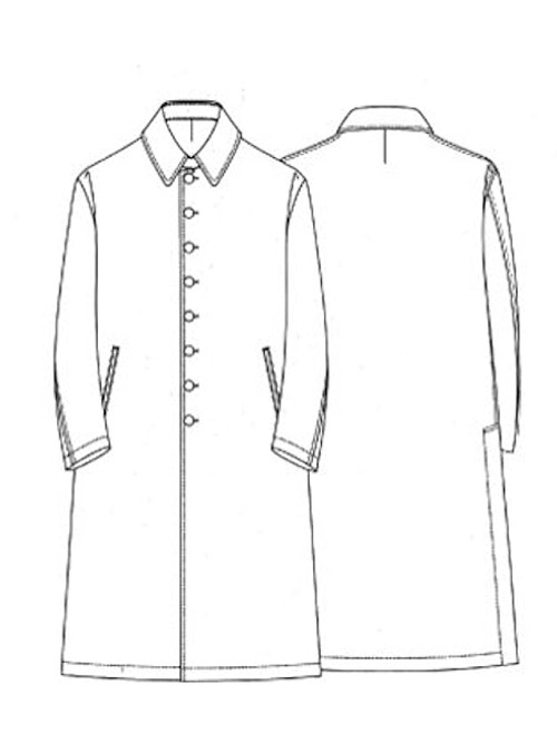 Ground Y�����饦��ɥ磻/W/GABARDINE 8 BUTTON COAT/BLACK