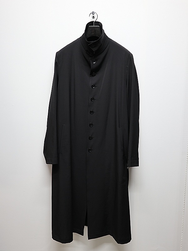 Ground Y�����饦��ɥ磻/W/GABARDINE 8 BUTTON COAT/BLACK