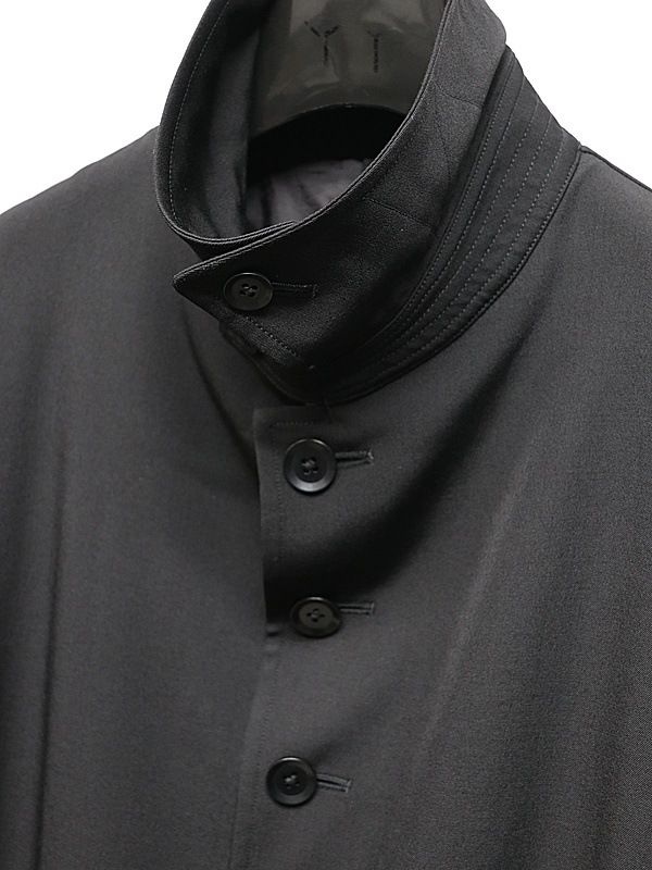 Ground Y�����饦��ɥ磻/W/GABARDINE 8 BUTTON COAT/BLACK
