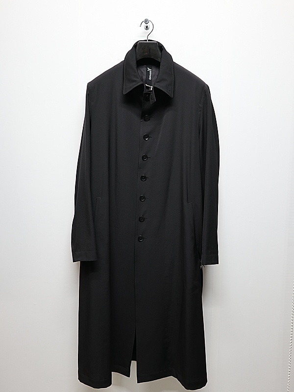 Ground Y�����饦��ɥ磻/W/GABARDINE 8 BUTTON COAT/BLACK