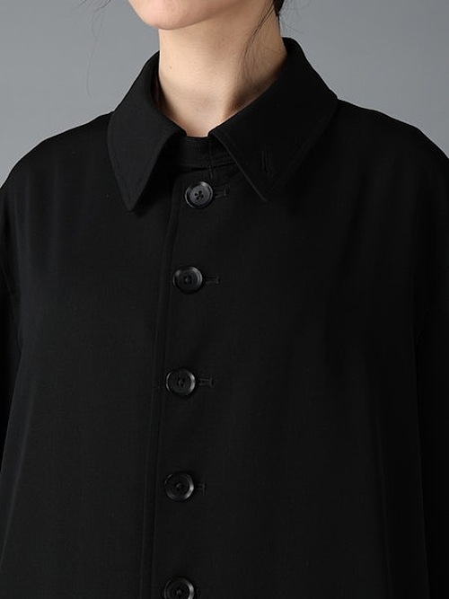 Ground Y�����饦��ɥ磻/W/GABARDINE 8 BUTTON COAT/BLACK