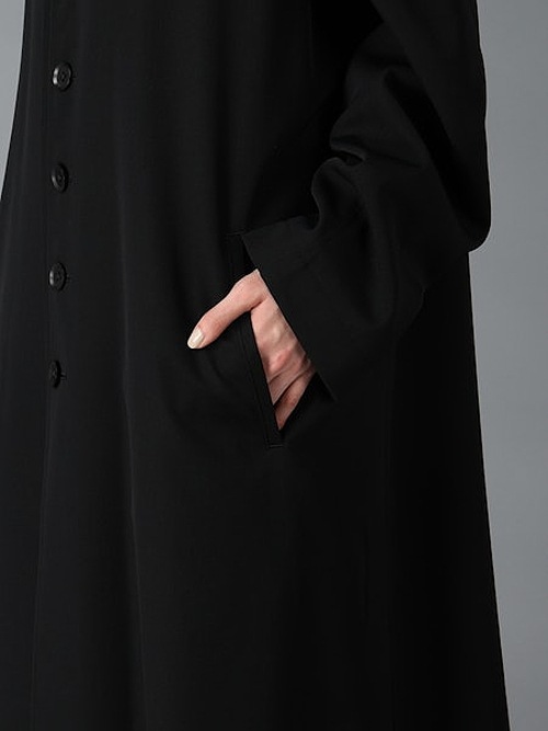 Ground Y�����饦��ɥ磻/W/GABARDINE 8 BUTTON COAT/BLACK
