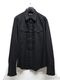 LAD MUSICIAN����å� �ߥ塼�������/6.5oz DENIM FRILL SHIRT/BLACK ONE WASH