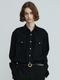 LAD MUSICIAN����å� �ߥ塼�������/6.5oz DENIM FRILL SHIRT/BLACK ONE WASH