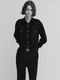 LAD MUSICIAN����å� �ߥ塼�������/6.5oz DENIM FRILL SHIRT/BLACK ONE WASH
