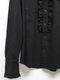 LAD MUSICIAN����å� �ߥ塼�������/6.5oz DENIM FRILL SHIRT/BLACK ONE WASH