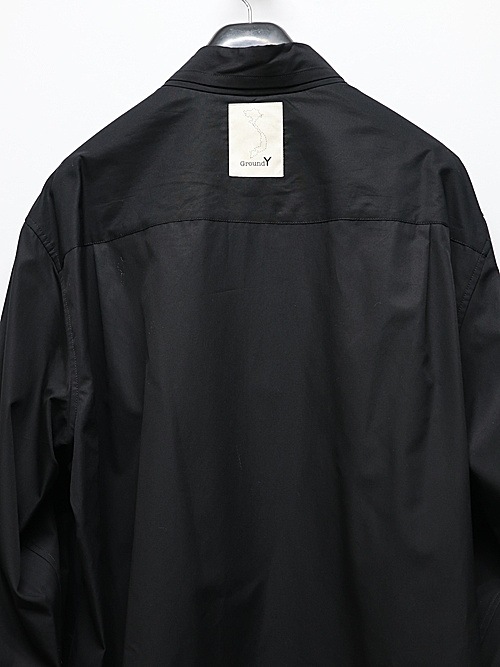 SALE40%OFF/Ground Y饦ɥ磻/120/2 BROADCLOTH DOUBLE COLLAR SHIRT/BLACK