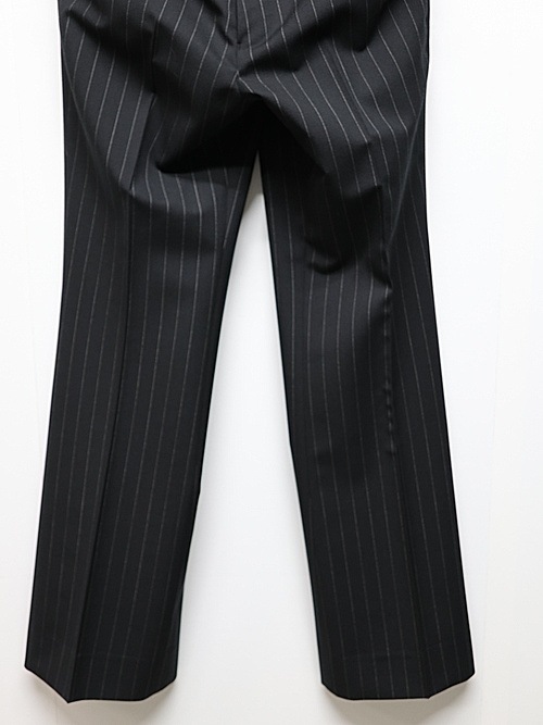 LAD MUSICIANå ߥ塼/W/G PINSTRIPE SLIM FLARE SLACKS/BLACKSPACE WHITE