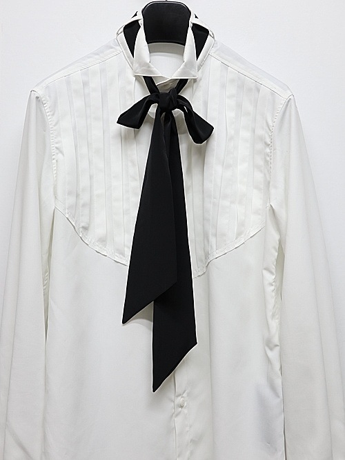 (ͽ���ʡ�2��3������ͽ��/THE ONENESS�������ͥ�/Eco Broad Pin Tuck Ribbon Shirt/White
