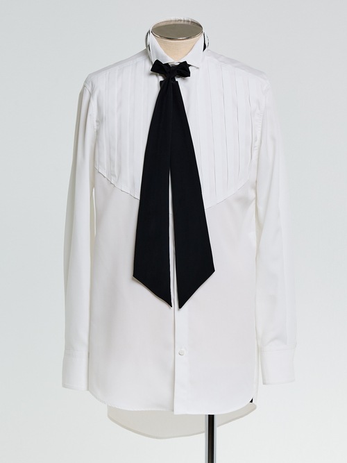 (ͽ���ʡ�2��3������ͽ��/THE ONENESS�������ͥ�/Eco Broad Pin Tuck Ribbon Shirt/White