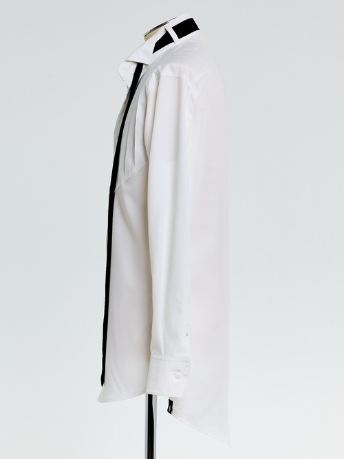 (ͽ���ʡ�2��3������ͽ��/THE ONENESS�������ͥ�/Eco Broad Pin Tuck Ribbon Shirt/White