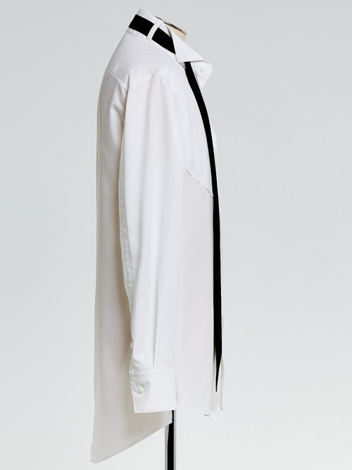 (ͽ���ʡ�2��3������ͽ��/THE ONENESS�������ͥ�/Eco Broad Pin Tuck Ribbon Shirt/White