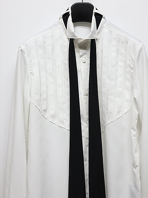 (ͽ���ʡ�2��3������ͽ��/THE ONENESS�������ͥ�/Eco Broad Pin Tuck Ribbon Shirt/White