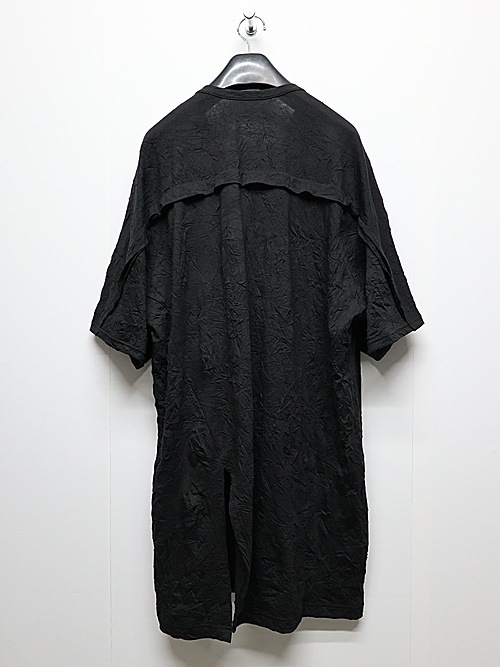 Ground Y�����饦��ɥ磻/CATCH WASHER WRINKLE JERSEY FRONT RAGLAN SLIT SHORT SLEEVED T/BLACK