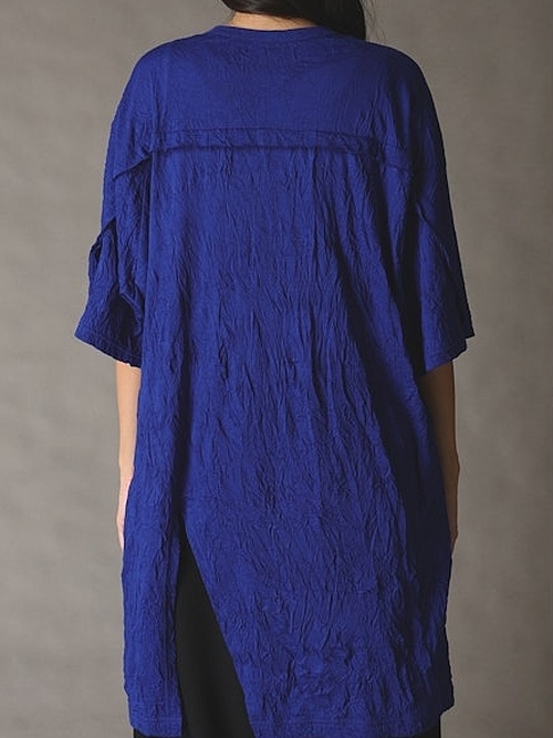 Ground Y�����饦��ɥ磻/CATCH WASHER WRINKLE JERSEY FRONT RAGLAN SLIT SHORT SLEEVED T/BLACK