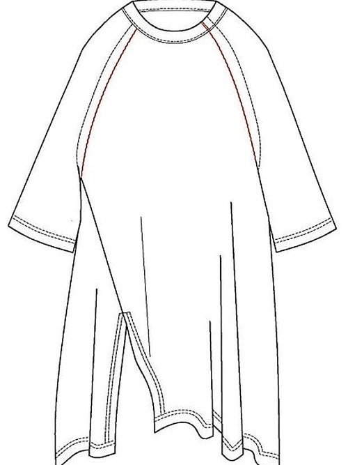 Ground Y�����饦��ɥ磻/CATCH WASHER WRINKLE JERSEY FRONT RAGLAN SLIT SHORT SLEEVED T/BLACK