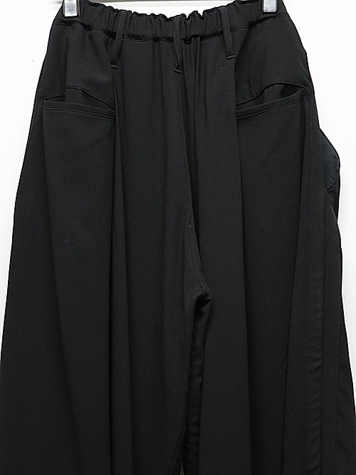 (ͽ���ʡ�5��6������ͽ��/kiryuyrik������奦����奦/Crape Sharring Wide Tuck Slacks/Black